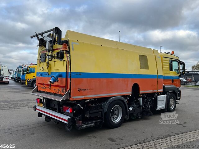 Yol süpürme aracı Man TGS 18.440 Euro 6 Beam S9000 Wegdekreiniger lin...