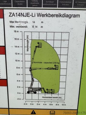 мобилна работна платформа Zoomlion ZA14NJE-Li - 16m, electric
