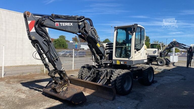Riteņu ekskavators Terex Tw 85 Schaeff with 3 buckets and forks