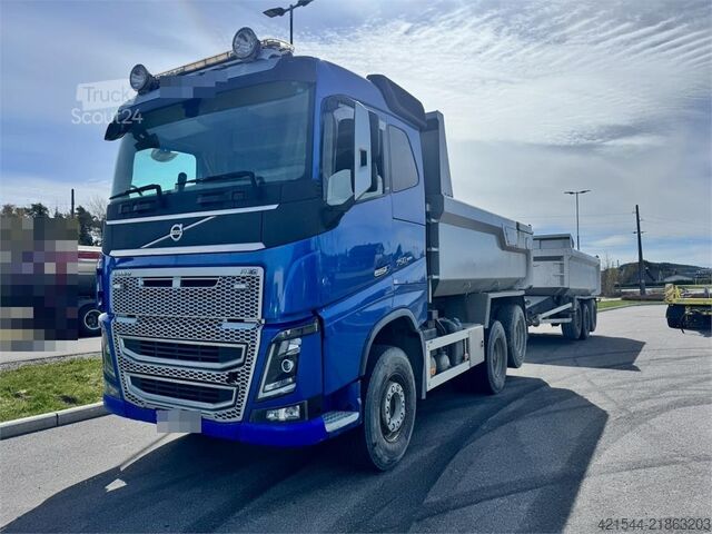 Sklápač Volvo FH750 6x4 tipper truck with Maur tri-axle trailer