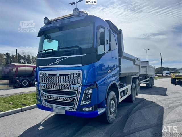 Kippiauto Volvo FH750 6x4 tipper truck with Maur tri-axle trailer