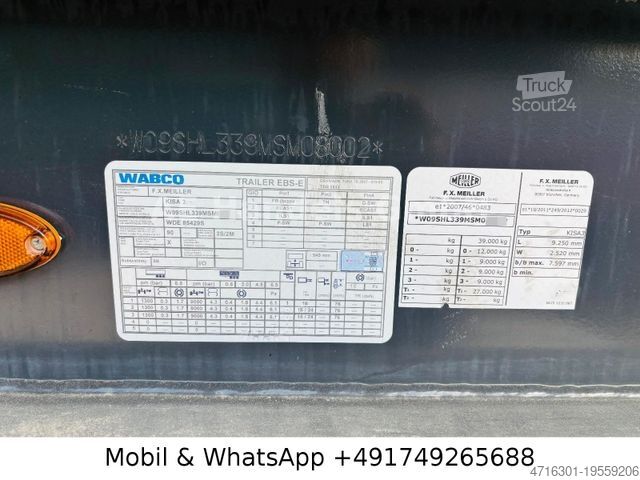 Semirremolque volquete MEILLER KISA 3 Iso Stahl *24m³ / 1.Liftachse / Alcoa
