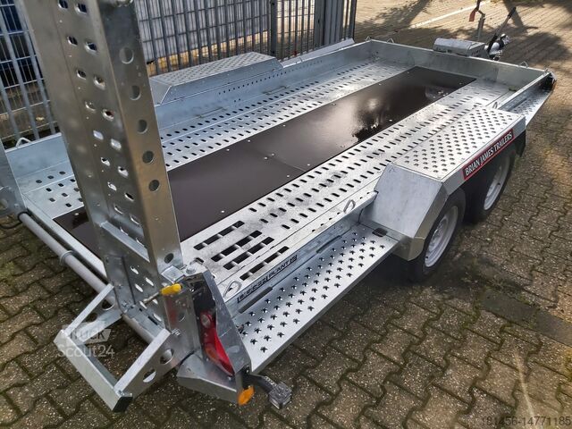 Aanhangwagen voor bouwmachines Brian James Trailers Digger Plant 370cm lang 543-2320 2770kg Nutzlast Neu