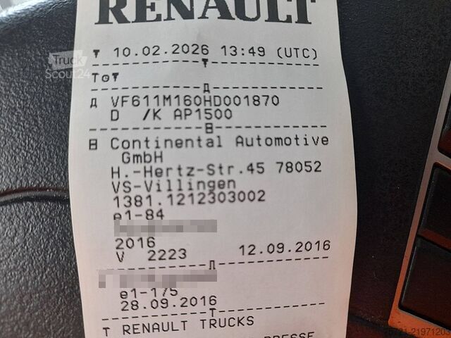 Valigia RENAULT T 460 6X2 STEER COMBI