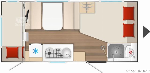 Τροχόσπιτο BÜRSTNER B66 480 TK 1.700 kg / Dusch-Paket