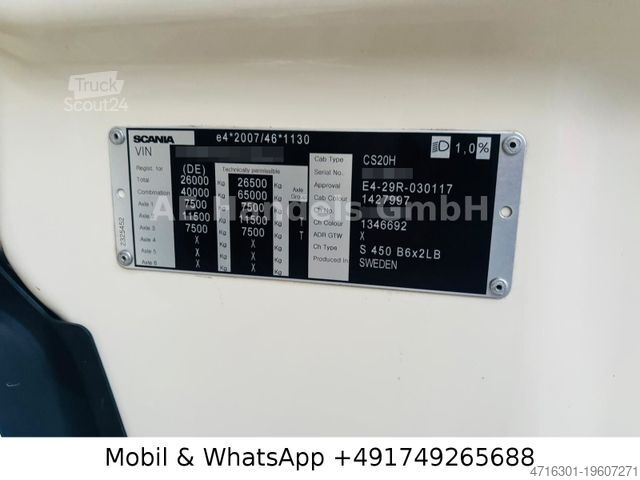 Autocamion cu caroserie interschimbabilă SCANIA S450 HighLine BDF*Retarder/2xTank/AHK/Standklima