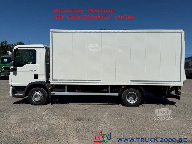 Skapbil MAN TGL 8.150 Koffer + Ladebordwand Dautel 1.500 Kg