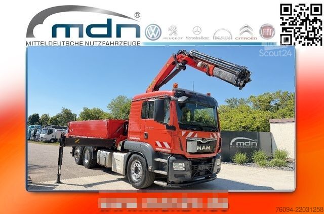 Autokran MAN TGS 26.420 6x2 Kipper KRAN Greifer lift/lenk AHK