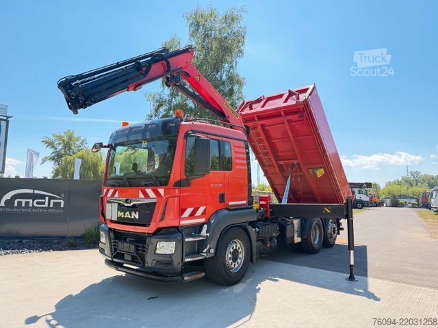 Autokran MAN TGS 26.420 6x2 Kipper KRAN Greifer lift/lenk AHK
