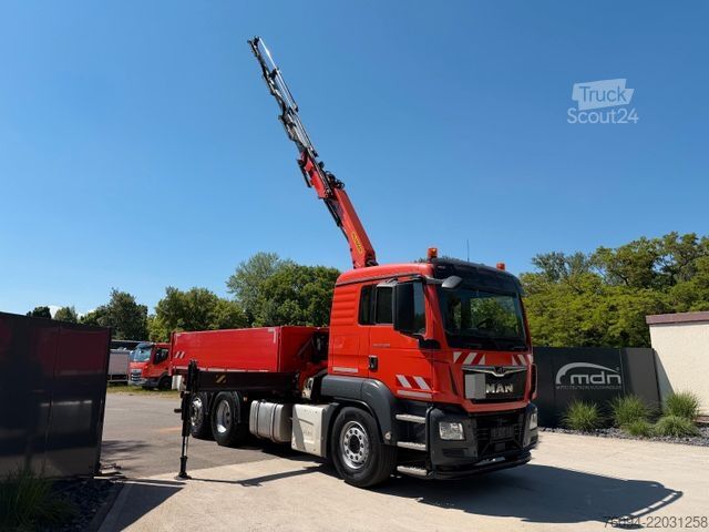Autokran MAN TGS 26.420 6x2 Kipper KRAN Greifer lift/lenk AHK