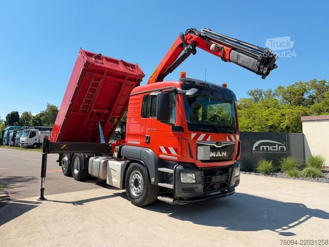 Autokran MAN TGS 26.420 6x2 Kipper KRAN Greifer lift/lenk AHK