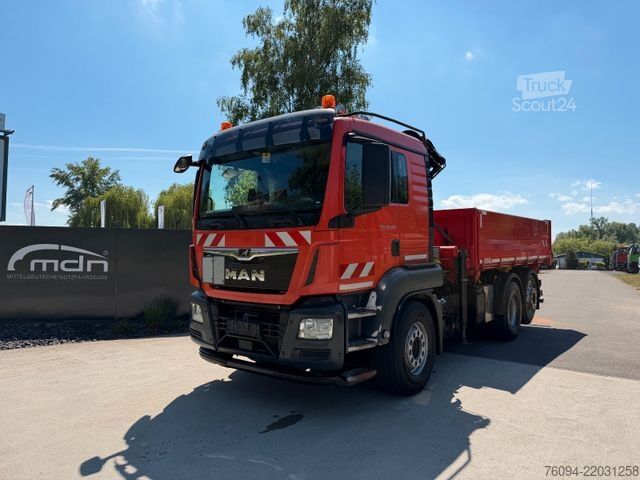 Autokran MAN TGS 26.420 6x2 Kipper KRAN Greifer lift/lenk AHK