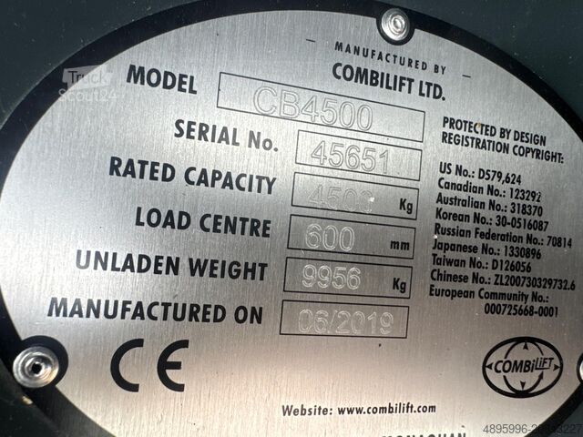 Dört yollu forklift Combilift CB4500//2019 year // Triplex 6400 mm
