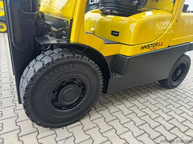 4-wheel forklift Hyster H 5.0FT/Positioner+sideshift/ 3662 hours