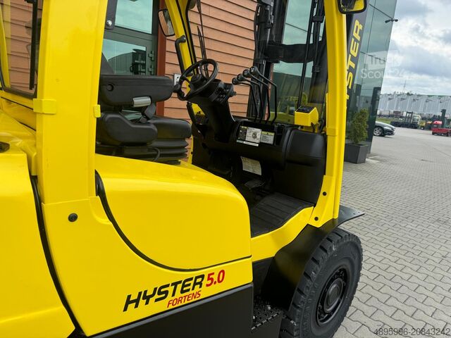 4-wheel forklift Hyster H 5.0FT/Positioner+sideshift/ 3662 hours