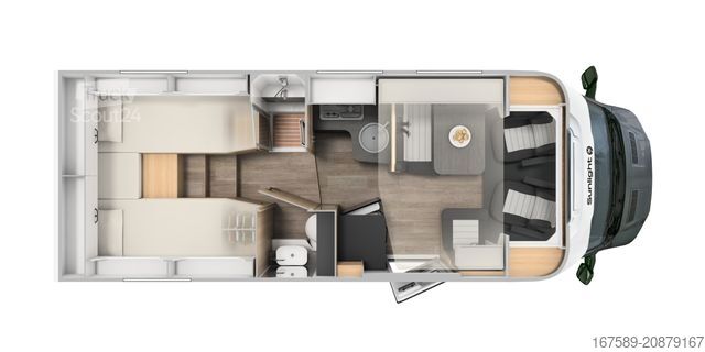 Camping-car semi-intégré SUNLIGHT T 680 Adventure, Navi,6E,Xenon,WiFi,TV,AKTION