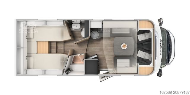 Polintegriran avtodom SUNLIGHT T 68 C Adventure, SafetyACC,Navi,Sat,TV,AKTION