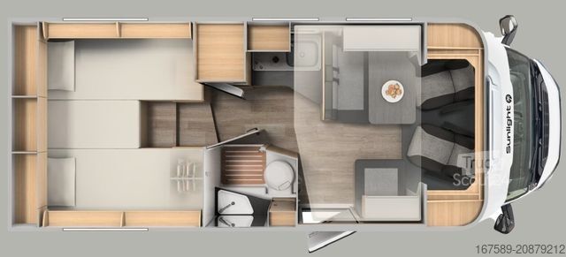 Polintegriran avtodom SUNLIGHT TS 67, Alufelgen,Markise,Skyview,REMIS,AKTION