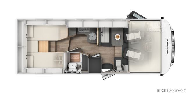 Integrirani avtodom SUNLIGHT I 67 S Adventure, Autom,180PS,6E,90l,AKTION