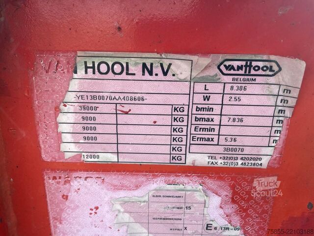 Kontejnerski transport Van Hool Tankcontainerchassis 20 FT / Disc / ADR