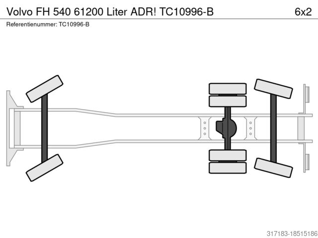 Tankbil Volvo FH 540 61200 Liter ADR!