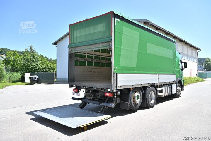 Platós teherautó ponyvával Volvo FM460  6x4 X-Track HD Allrad E6 LBW AHK Lenkachse