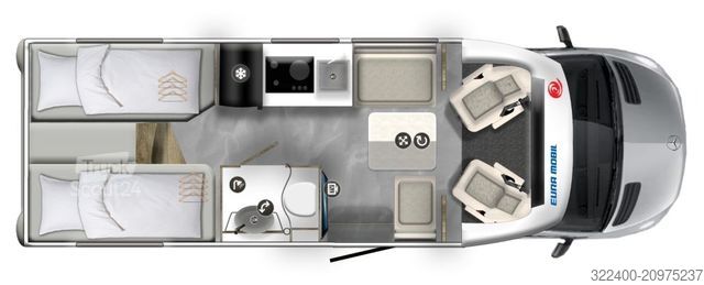 Autorulotă semi-integrată EURAMOBIL Xtura 686 EF Timberline Dieselheizung