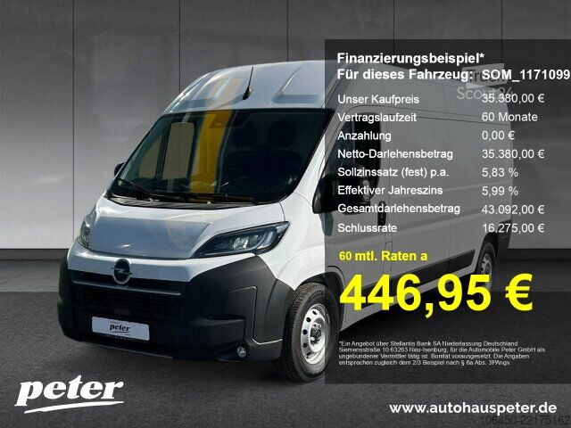Kastenwagen Opel Movano Cargo L3H2 3,5t 2.2D +RFK+verstärkt+Navi+