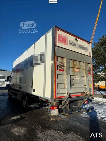 Box body Volvo FM370 box truck w/ full side opening and lift. WAT