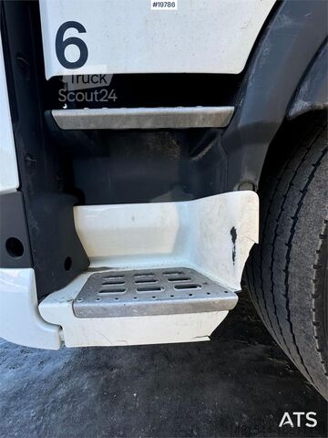 Box body Volvo FM370 box truck w/ full side opening and lift. WAT