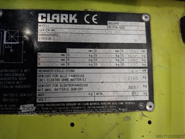 Chariot élévateur frontal Clark GTX20s