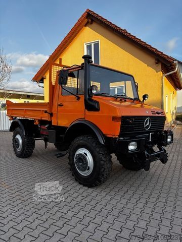Dreiseitenkipper LKW UNIMOG Unimog U 1550 L 427 Lang Allrad Kipper AHK