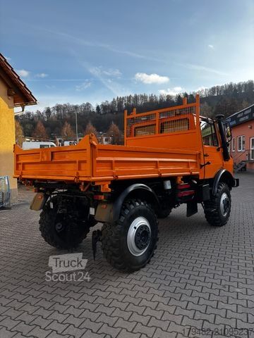 Dreiseitenkipper LKW UNIMOG Unimog U 1550 L 427 Lang Allrad Kipper AHK