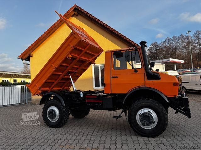 Dreiseitenkipper LKW UNIMOG Unimog U 1550 L 427 Lang Allrad Kipper AHK