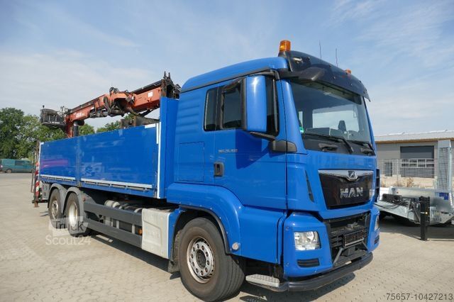 LKW mit Pritsche (offen) MAN 26.460 BL, Baustoff-Pritsche-Heckkran
