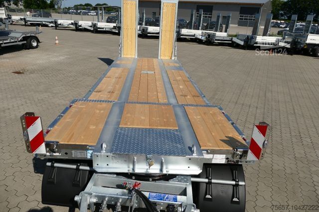 Aanhanger met werkplatform MÜLLER-MITTELTAL 3- Achs 30 to. Tieflader verz. hydr. Rampe NEU