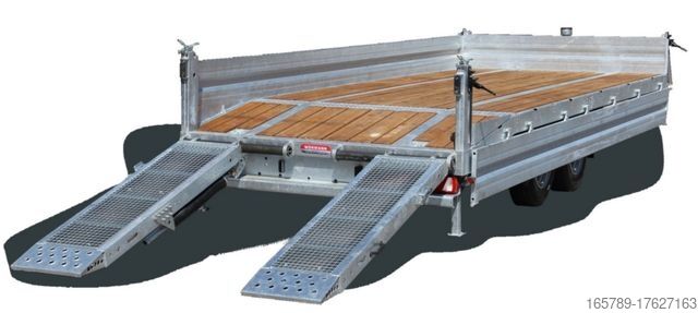 Žemagrindė platforma priekaba WOERMANN Unibau HL 119.63/247