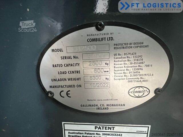 štirismerni viličar Combilift CB2500 GAS TRIPLEX 4900 FREE-LIFT CABIN