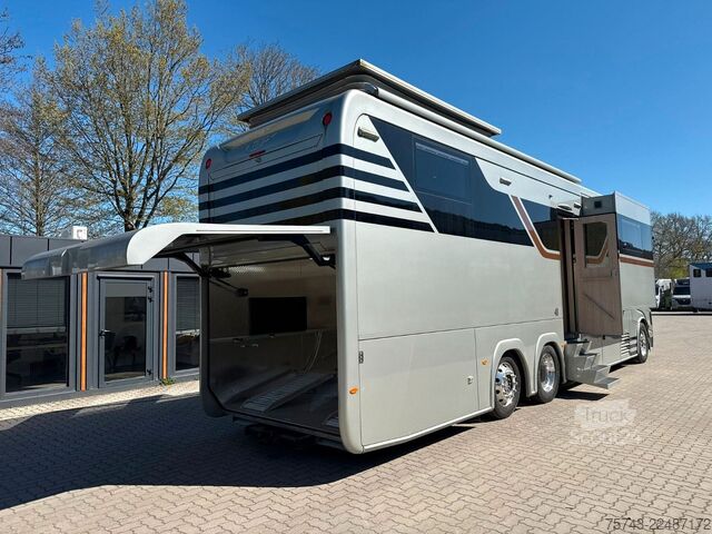 Lakókocsi/lakóautó MERCEDES-BENZ Actros 2651 STX Motorhome mit Heckgarage