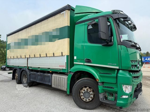 LKW mit Pritsche & Plane MERCEDES-BENZ 2543 6X2 PRTSCHE PLANE LBW BLATT LUFT LENKACHSE