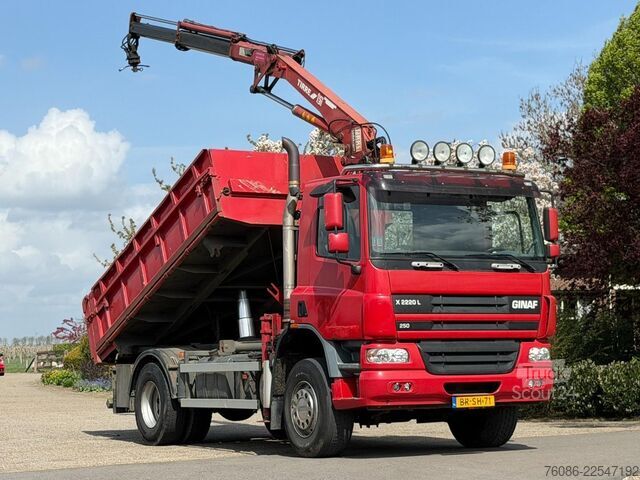 Tipper avec grue Ginaf X2220L 4x4!! KRAAN/KIPPER DRIEZIJDIG!!