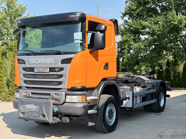 Sistem ročice s kavljem Scania G410 4x4 EURO6 HAKOWIEC PALFINGER Z CZOŁOWNICĄ
