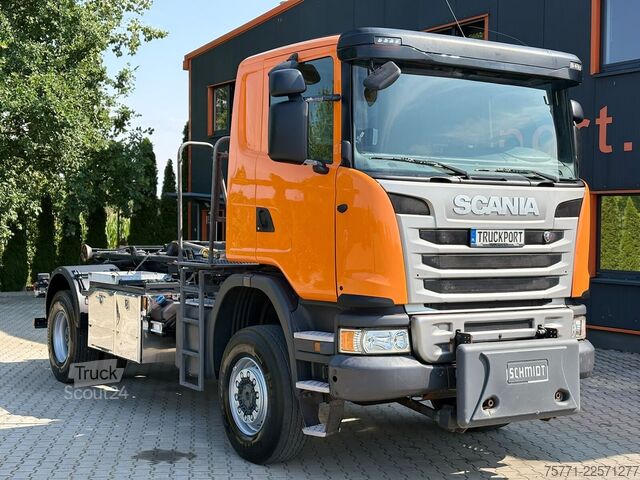 Sistem ročice s kavljem Scania G410 4x4 EURO6 HAKOWIEC PALFINGER Z CZOŁOWNICĄ