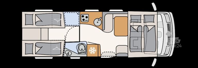 Integreret autocamper DETHLEFFS Esprit I 7150-2 EB "UPE 175t ¤"