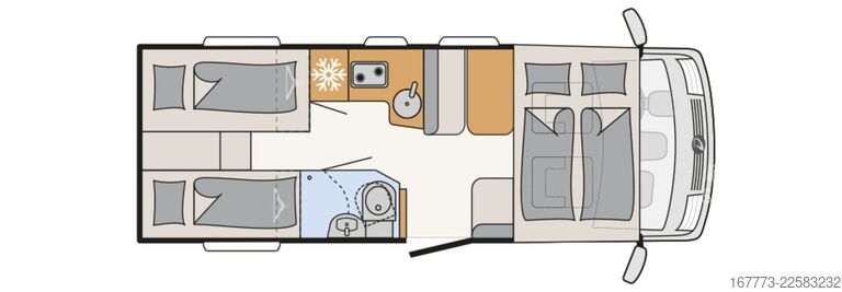 Integreret autocamper DETHLEFFS Trend Active I 6817 EB "Active/Winter/Lithium"
