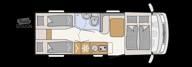 Integreret autocamper DETHLEFFS Globebus  I 6 "Active" Modell 26