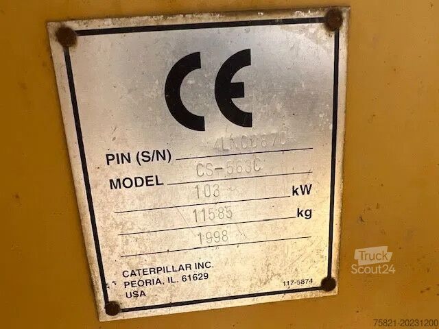 Tandemwalze Caterpillar CS 563 C (original low hours !!)