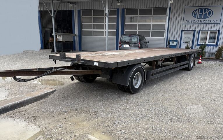 Remorcă cu platformă deschisă WEB Trailer Plattformanhänger 7950 mm STROH