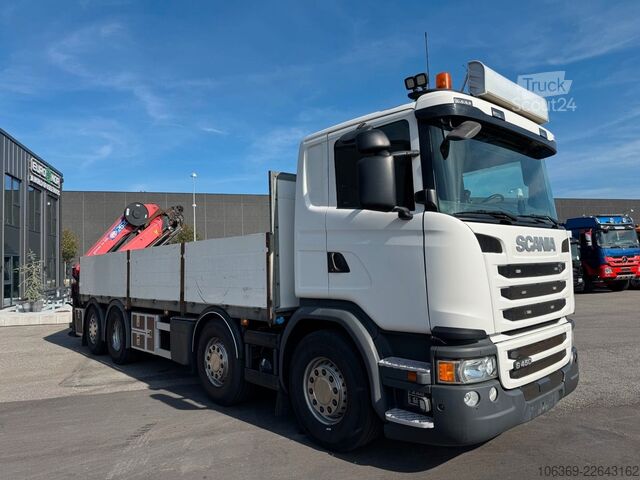 Kuorma-autoon asennettu nosturi SCANIA G450 8x2*6 Euro 6 / Crane / Kran / HMF 2620 K5