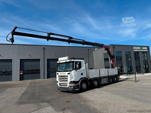 Kuorma-autoon asennettu nosturi SCANIA G450 8x2*6 Euro 6 / Crane / Kran / HMF 2620 K5